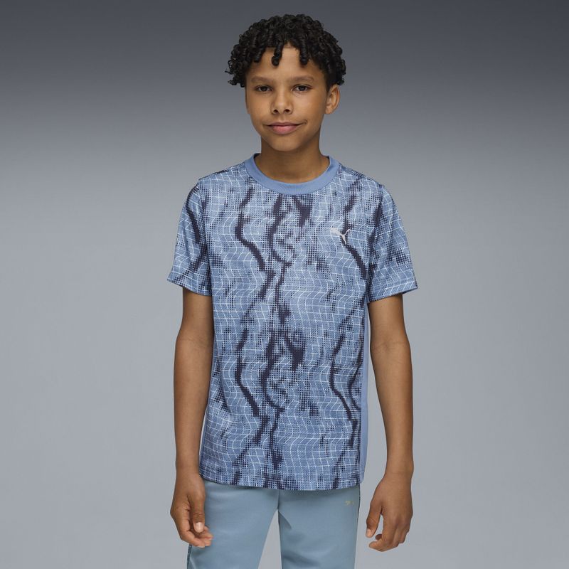 PUMA - TRAIN ALL DAY - T-shirt - Blauw - Polyblend