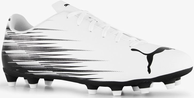 Puma - Attacanto II FG/AG - Voetbalschoenen - Wit - Zwart - Grijs