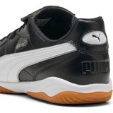 PUMA - King Liga - Zaalvoetbalschoenen - Zwart Wit Zilver - Leer