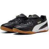 PUMA - King Liga - Zaalvoetbalschoenen - Zwart Wit Zilver - Leer