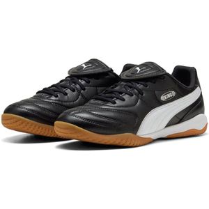 PUMA - King Liga - Zaalvoetbalschoenen - Zwart Wit Zilver - Leer