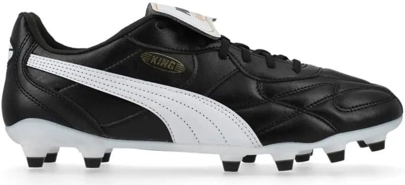 PUMA - King Top - Voetbalschoenen - Zwart Wit Goud - K-BETTER™ Bovenwerk
