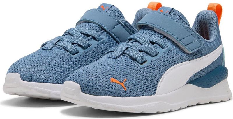 PUMA Anzarun Lite Ac+ Ps Sneaker voor kinderen, uniseks, Cool Blue PUMA Wit Oranje Glo, 27.5 EU