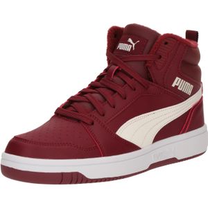 Puma - Rebound V6 Mid - Sneakers - Donkerrood/Ecru - Basketbalschoenen