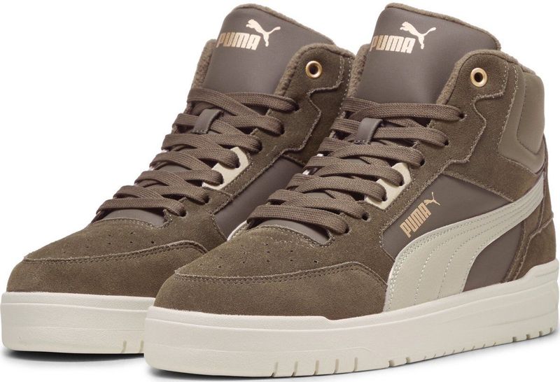 PUMA - Shuffle Downtown Mid WTR - Sneakers - Flat Bronze / Desert Dust / PUMA Gold
