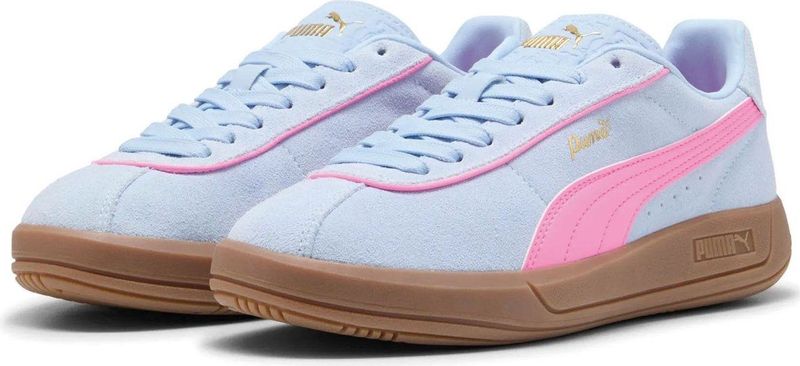 PUMA - Club Klassika - Sneakers - Duifblauw - Goud - Lichtroze