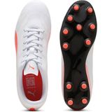 Puma - Voetbalschoenen - Puma White/Glowing Red - Vetersluiting - Laag
