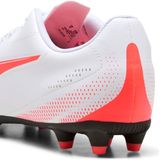 Puma - Voetbalschoenen - Puma White/Glowing Red - Vetersluiting - Laag