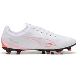 Puma - Voetbalschoenen - Puma White/Glowing Red - Vetersluiting - Laag