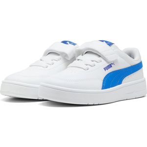Puma - Schoenen - Wit/Mountain Blauw - Textiel - Klittenbandsluiting