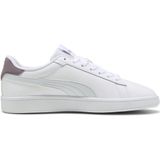 PUMA - Smash 3.0 L - Sneaker - Wit Zilver Mist Pruim Jam - Uniseks Volwassenen