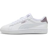 PUMA - Smash 3.0 L - Sneaker - Wit Zilver Mist Pruim Jam - Uniseks Volwassenen