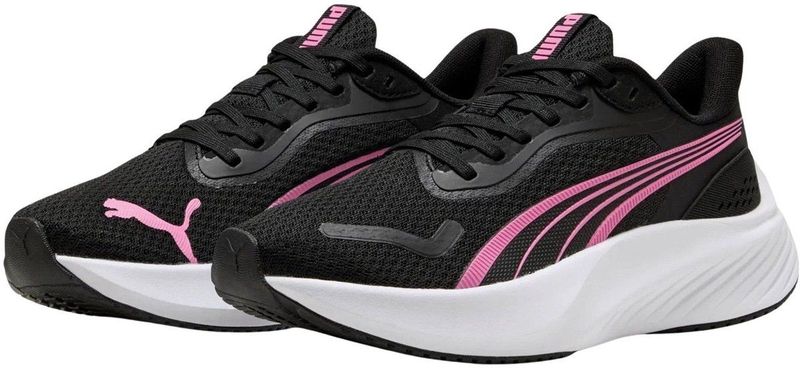 PUMA Unisex Kid's Pounce Lite Jr Sneaker, Puma Zwart Posie Pink PUMA Wit, 35.5 EU