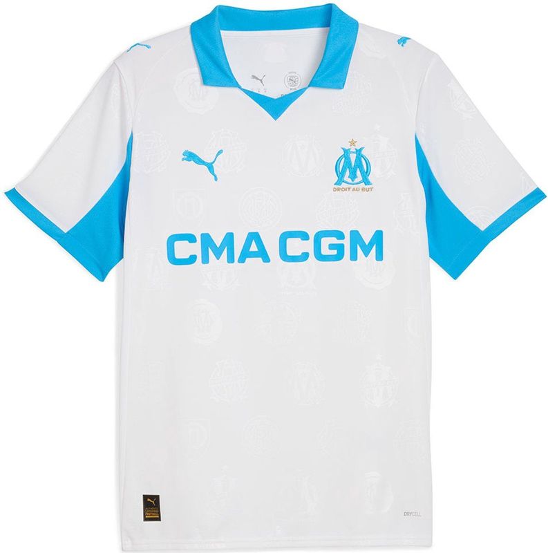 Puma - Olympique Marseille 25/26 - Replica Thuis T-shirt - Wit - Korte Mouwen