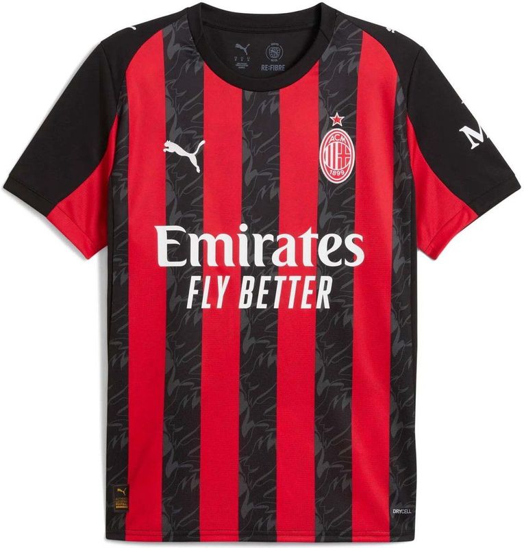 Puma - AC Milan Replica Thuis T-shirt - Rood & Zwart - Polyester