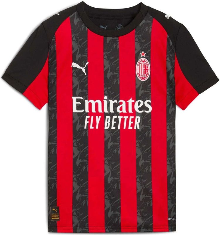 Puma - AC Milan Replica Thuis T-shirt - Rood & Zwart - Polyester