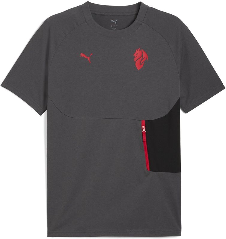 PUMA - AC Milan Pumatech - T-Shirt - Grijs Rood Zwart - 2025-2026