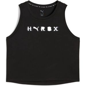 PUMA - x HYROX Cloudspun Thermoadapt Crop Tank - Training T-shirt - Zwart - Korte Mouw Dames
