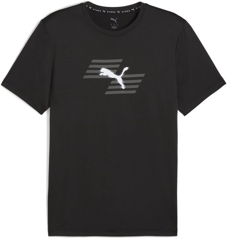 PUMA - PUMA x HYROX POLY GRAPHIC TEE - Heren Sportshirt - Puma Black