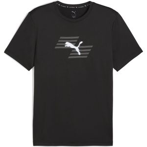 PUMA - PUMA x HYROX POLY GRAPHIC TEE - Heren Sportshirt - Puma Black