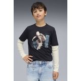 PUMA - Mid90s - Gelaagde Top - Blauw - Lange Mouwen - Voor Heren