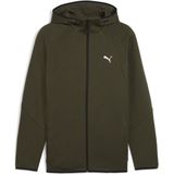 Puma - Evostripe - Sweatshirt - Zwart - DryCELL, Volledige Ritssluiting, Kangoeroezak