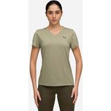 Puma - Tad Essential V-Neck T-Shirt - Groen - Dames