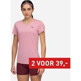 Puma - Tad Essential V-Neck T-Shirt - Roze - Dames