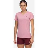 Puma - Tad Essential V-Neck T-Shirt - Roze - Dames