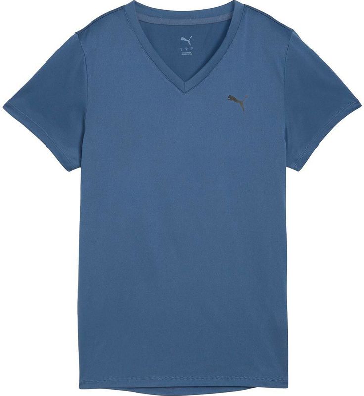 Puma - Tad Essential V-Neck - T-shirt - Blauw