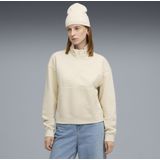 PUMA Class korte top met ronde hals en halve rits voor Dames, Maat XXS