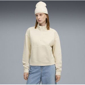 PUMA Class korte top met ronde hals en halve rits voor Dames, Maat XXS