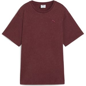 Puma - Essential Elevated Relaxed T-Shirt - Rood - Dames