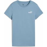 Puma - Essential 1 Logo T-Shirt - Dames - Blauw - Ademend Materiaal