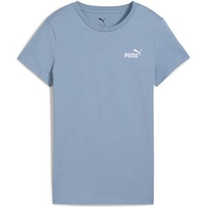 Puma - Essential 1 Logo T-Shirt - Dames - Blauw - Ademend Materiaal