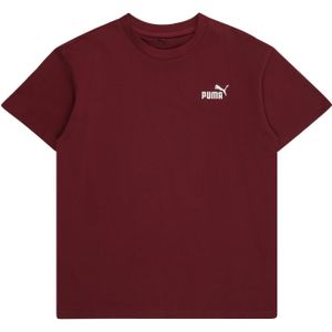 Puma - T-shirt - Donkerrood/Wit - Korte Mouwen - Ronde Hals