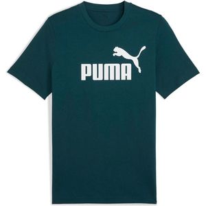 PUMA - T-shirt - Zwart - Katoen - Rubber Logo