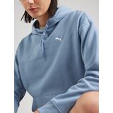 Puma - Essential Relaxed Hoodie - Dames - Blauw - Ademend Materiaal