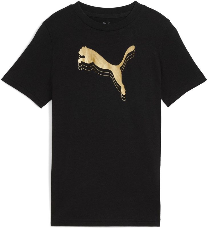 Puma - T-shirt - Zwart - Katoen - Ronde Hals - Korte Mouwen