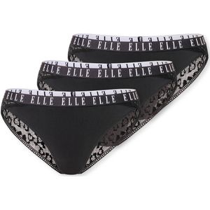 Elle - Dames Brazilian Slips - Zwart - Microfiber - 3-Pack