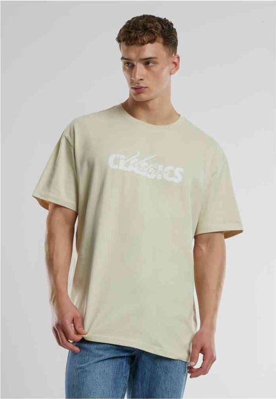 Urban Classics - UC Cursive Bold Logo Heavy Oversized Heren T-shirt - Beige