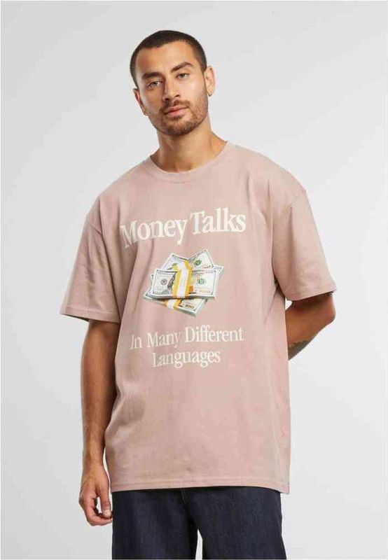Mister Tee Upscale - Money Talks Oversize Heren T-shirt - Roze