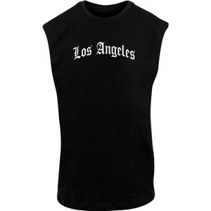 Mister Tee - Los Angeles Wording Mouwloos shirt - Zwart