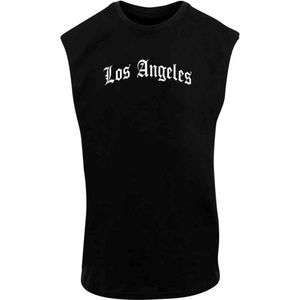 Mister Tee - Los Angeles Wording - Mouwloos Shirt - Zwart