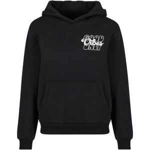 Miss Tee Good Vibes Puff Print, zwart, L