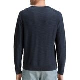 Tom Tailor - Ronde Hals Trui - Heren - Blauw - 100% Katoen