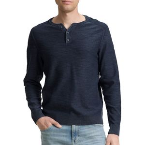 Tom Tailor - Ronde Hals Trui - Heren - Blauw - 100% Katoen