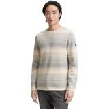 TOM TAILOR - Trui - Crème / Grijs - Gebreide Truien