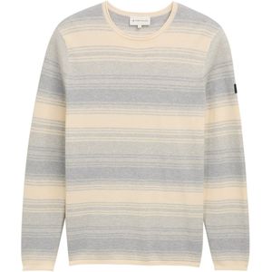 TOM TAILOR - Trui - Crème / Grijs - Gebreide Truien