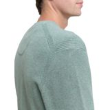 Gebreide Trui - Dark Smoke Green Melange - Ronde Hals - Lange Mouwen